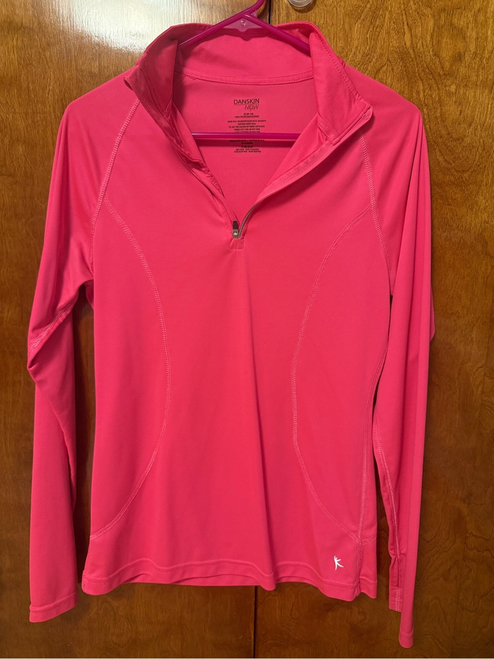 Danskin Hot Pink Quarter-Zip Active Pullover
